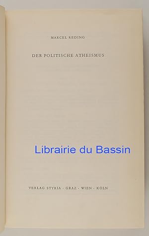 Image du vendeur pour Der politische Atheismus mis en vente par Librairie du Bassin