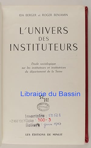 Imagen del vendedor de L'univers des Instituteurs a la venta por Librairie du Bassin