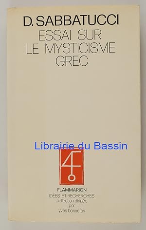 Seller image for Essai sur le mysticisme grec for sale by Librairie du Bassin