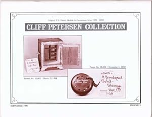Imagen del vendedor de Cliff Peterson Collection, Original U.S. Patent Models for Inventions from 1790-1898, Volume 3, September 1980, 1980. a la venta por Wittenborn Art Books