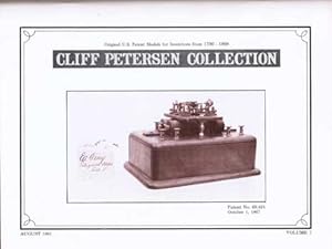 Bild des Verkufers fr Cliff Peterson Collection, Original U.S. Patent Models for Inventions from 1790-1898, Volume 7 August 1981, 1981. zum Verkauf von Wittenborn Art Books