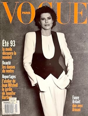Vogue Paris #735, April 1993 (Fanny Ardant cover) [French text]