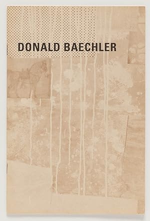 Seller image for Donald Baechler for sale by Zed Books