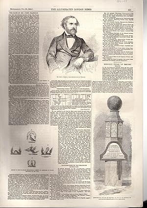 Bild des Verkufers fr ENGRAVING: "The Fate of John Franklin & Illustrations of the Franklin Expedition". Story & engraving from Illustrated London News: October 28, 1854 zum Verkauf von Dorley House Books, Inc.