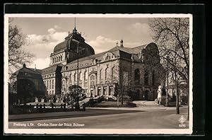 Bild des Verkufers fr Ansichtskarte Freiburg i. Br., Grosses Haus der Stdt. Bhnen zum Verkauf von Bartko-Reher