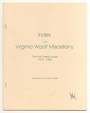 Imagen del vendedor de Index to the Virginia Woolf Miscellany: The First Twenty Issues, 1973-1983 a la venta por Between the Covers-Rare Books, Inc. ABAA