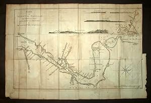 CARTE DU DETROIT DE MAGELLAN Gravure originale du Voyage de James COOK 1774