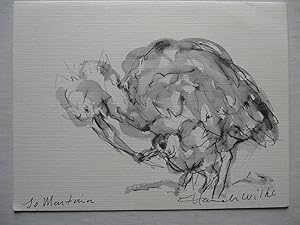 Imagen del vendedor de Hannah Wilke Scarlet Ibis and Chick image on An Evening at the Bronx Zoo for State Legislators June 17 1989 event invite postcard inscribed and signed on front by Hannah Wilke a la venta por ANARTIST
