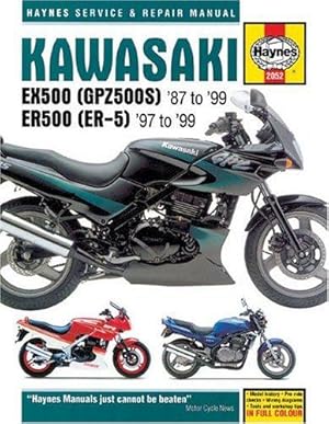 Bild des Verkufers fr Kawasaki EX500 (GPZ500S) 1987 - 99 and ER500 (ER-5) 1987-99 Haynes Service and Repair Manual zum Verkauf von WeBuyBooks