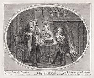 Image du vendeur pour Benedicite" - Segen / Benediction / Dinnertime Abendessen / Familie family mis en vente par Antiquariat Steffen Vlkel GmbH