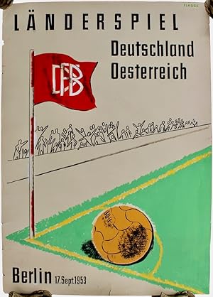 LÃ¤nderspiel - Deutschland Oesterreich. Berlin 17 Sept 1953.