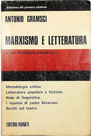 Immagine del venditore per Marxismo e letteratura venduto da Libreria Tara