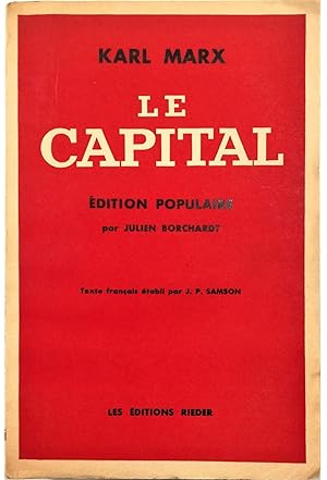 Seller image for Le Capital dition populaire (rsum-extraits) par Julien Borchardt for sale by Libreria Tara