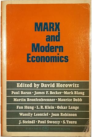 Bild des Verkufers fr Marx and Modern Economics zum Verkauf von Libreria Tara