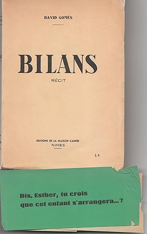 Bilans. récit