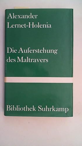 Die Auferstehung des Maltravers : Roman. Bibliothek Suhrkamp , Band 618.