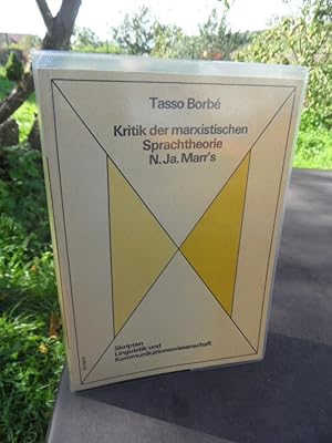 Bild des Verkufers fr Kritik der marxistischen Sprachtheorie N. Ja. Marr's. zum Verkauf von Antiquariat Floeder