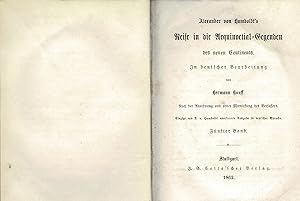 Bild des Verkufers fr Alexander von Humboldt's Reise in die Aequinoctial-Gegenden des neuen Continents 5. und 6. Band (Originalausgabe 1862) zum Verkauf von Libro-Colonia (Preise inkl. MwSt.)