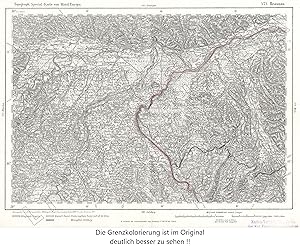 Topographische Special-Karte von Mitteleuropa. (Blatt 274 Braunau mit den Eckpunkten Lohkirchen M...