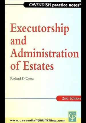 Image du vendeur pour Practice Notes on Executorship and Administration mis en vente par WeBuyBooks