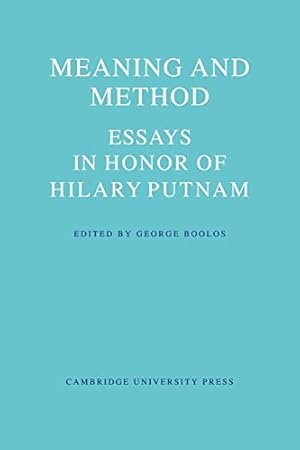 Imagen del vendedor de Meaning and Method: Essays in Honor of Hilary Putnam a la venta por WeBuyBooks