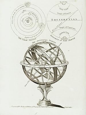 Immagine del venditore per Volume I (of III) of the "Universal Geography" [Including Asia, Africa and Voyages of English Navigators] - formed into a new and entire system; describing Asia, Africa, Europe, and America; with their subdivisions of Empires, Kingdoms, States, and Republics: the extent, boundaries, and remarkable appearances of each country; cities, towns, and curiosities of Nature and Art. Also giving a general account of the fossil and vegetable productions of the Earth, and of every species of animal: The History of Man, in all Climates, Regions and Conditions; Customs, Manners, Laws, Governments and Religions: The State of Arts, Sciences, Commerce, Manufactures and Knowledge. Sketches of the Ancient and Modern History of each Nation and People to which is added, A Short View of Astronomy, as connected with Geography; of the Planetary System to which the Earth belongs; and of the Universe in General. With a set of Maps, drawn from the best Materials, every one of which is very neatly coloured; and venduto da Inanna Rare Books Ltd.