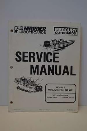 1993 MERCURY MARINER OUTBOARD 135-200 SERVICE MANUAL P/N 90-824052 (492)