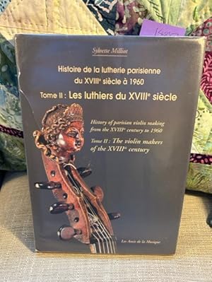 Image du vendeur pour Histoire de la lutherie parisienne. tome 2 : les luthiers du 18e siecle. mis en vente par Anytime Books