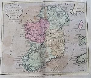 Ireland Dublin Derry Galway Wexford c. 1801 Oliver & Boyd rare map