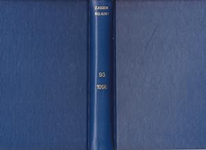 Classical Philology. Volume 93. Number 1, 2, 3 and 4.