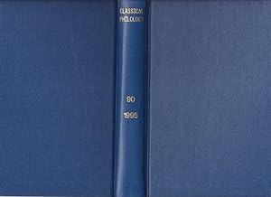 Classical Philology. Volume 90. Number 1, 2, 3 and 4.