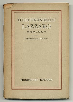 Seller image for Lazzaro: Mito in Tre Atti [Lazarus: Myth in Three Acts] for sale by Between the Covers-Rare Books, Inc. ABAA