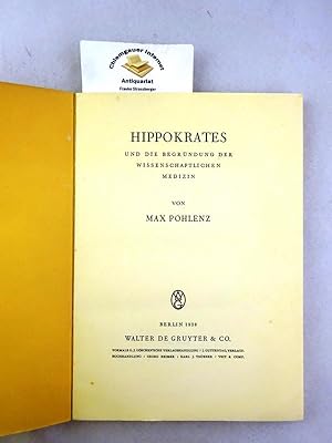 Imagen del vendedor de Hippokrates und die Begrndung der wissenschaftlichen Medizin. a la venta por Chiemgauer Internet Antiquariat GbR