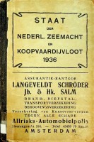 Seller image for Staat der Nederlandsche Zeemacht en Koopvaardijvloot 1936 for sale by nautiek