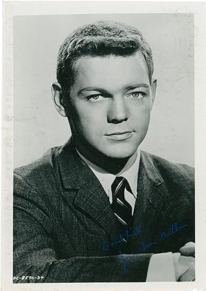 Original photograph of James MacArthur, circa 1965, signed