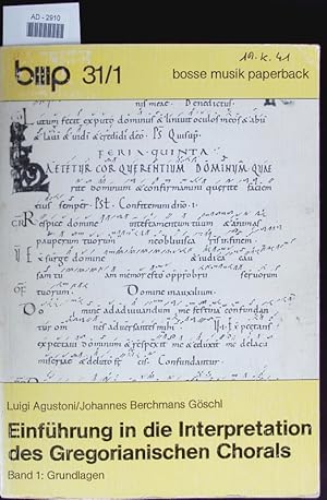 Einführung in die Interpretation des Gregorianischen Chorals.