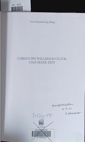 Bild des Verkufers fr Christoph Willibald Gluck und seine Zeit. zum Verkauf von Antiquariat Bookfarm