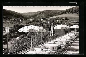 Bild des Verkufers fr Ansichtskarte Langenthal bei Hirschhorn am Neckar, Gasthaus Pension zur Linde, auf der Terrasse zum Verkauf von Bartko-Reher