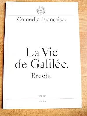 Imagen del vendedor de La vie de Galile de Bertolt Brecht. Comdie-Franaise. N spcial 184. Mars 1990 a la venta por Librairie Franoise Causse