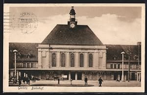 Ansichtskarte Görlitz, am Bahnhof