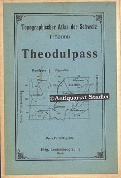 Topographischer Atlas der Schweiz. Theodulpass. Überdruck 5/1927.