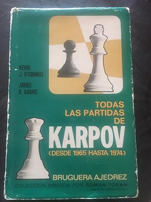 Immagine del venditore per Todas las partidas de Karpov (desde 1965 hasta 1974) venduto da Libreria Anticuaria Camino de Santiago