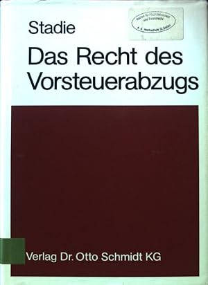 Seller image for Das Recht des Vorsteuerabzugs. for sale by books4less (Versandantiquariat Petra Gros GmbH & Co. KG)