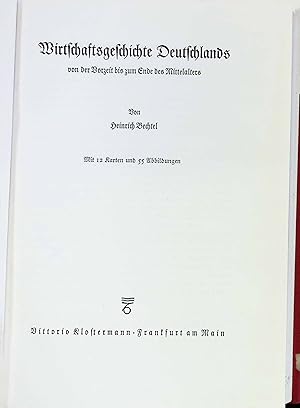 Imagen del vendedor de Wirtschaftsgeschichte Deutschlands: von der Vorzeit bis zum Ende des Mittelalters. Grodeutsche Schriften, Band 3 a la venta por books4less (Versandantiquariat Petra Gros GmbH & Co. KG)