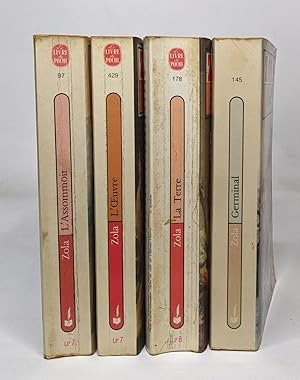 Image du vendeur pour Lot de 4 romans d'Emile Zola: Germinal / La terre / L'oeuvre / L'assommoir mis en vente par crealivres