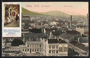 Bild des Verkufers fr Ansichtskarte Wien, Floridsdorf, Panorama aus der Vogelschau zum Verkauf von Bartko-Reher