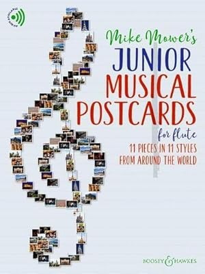 Bild des Verkufers fr Junior Musical Postcards for Flute : 11 pieces in 11 styles from around the world. Flte. zum Verkauf von AHA-BUCH GmbH