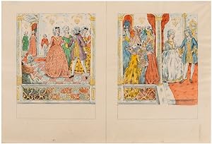 Seller image for Original pen, ink, and watercolour illustrations for "Cinderella". for sale by Henry Sotheran Ltd