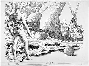 Imagen del vendedor de Original pen-and-ink illustration [Prisoners of Saturn; An Interplanetary Adventure]. a la venta por Henry Sotheran Ltd