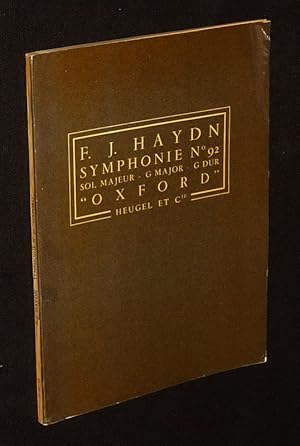 Image du vendeur pour F. J. Haydn : Symphonie n92 (16) "Oxford" en sol majeur, P. H. 16 mis en vente par Abraxas-libris